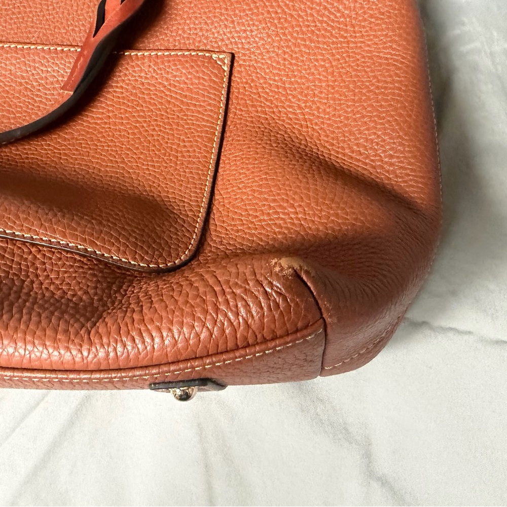 Dooney & Bourke medium brown Leather Tote with Brown Straps - Picture 9 of 10